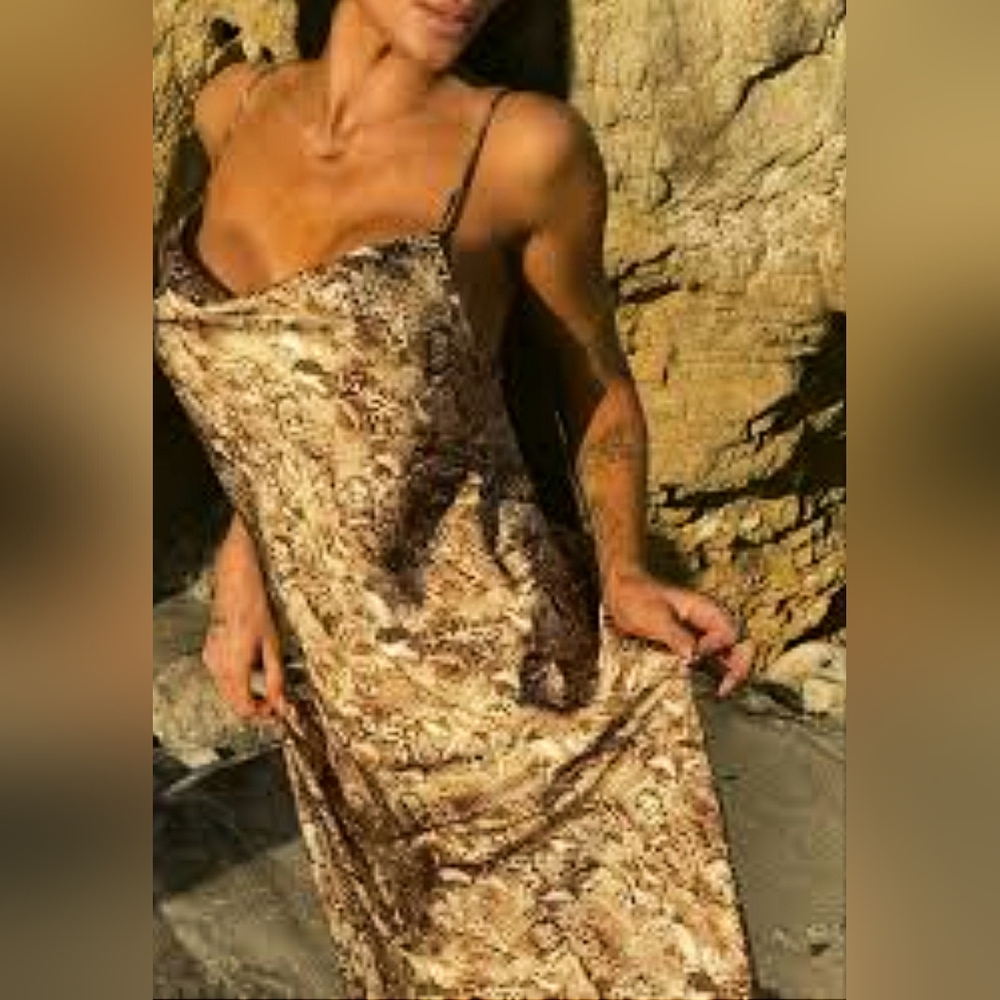Forever 21 Brown Snake Print Skirt